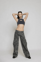 Aria | Damen Camouflage Cargohose Mit Seitentaschen