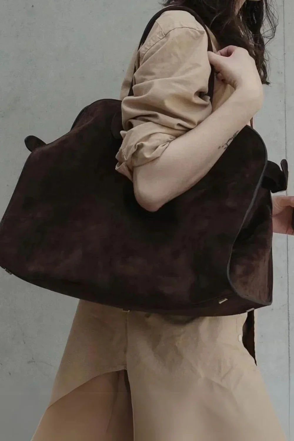Hailey | Damen Lederhandtasche Mit Doppelten Tragegriffen