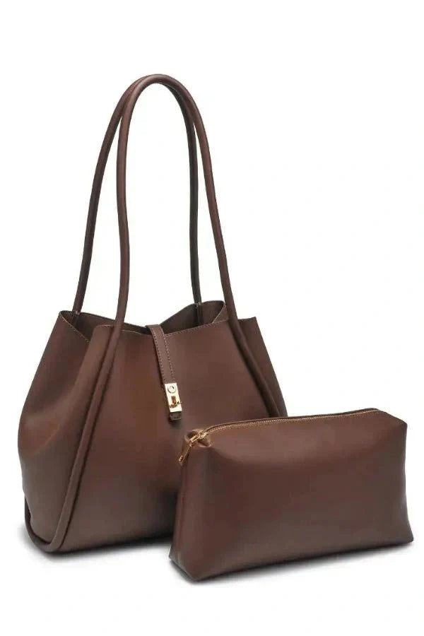 Natalia | Damen Schultertasche Mit Reißverschlussfach