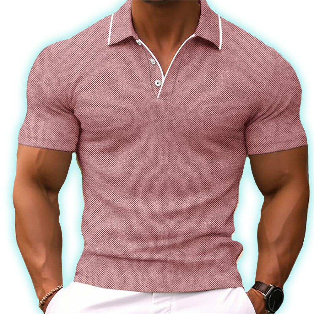 Caleb | Herren Kurzarm Poloshirt Mit Knopfleiste