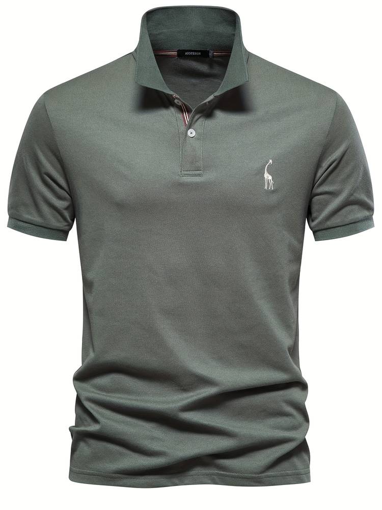 David | Herren Kurzarm Poloshirt Mit Knopfleiste
