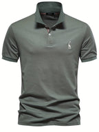 David | Herren Kurzarm Poloshirt Mit Knopfleiste