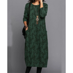 Skylar | Damen Langarm Fleece Kleid Mit Taschen