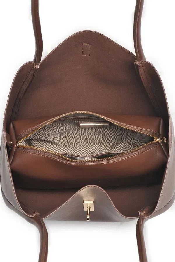 Natalia | Damen Schultertasche Mit Reißverschlussfach