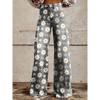 Brynn | Damenjeans mit weitem Bein und Blumenprint