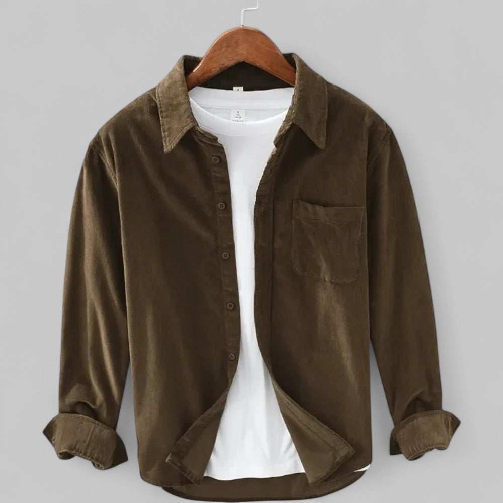 Jonah | Herren Cordhemd Mit Knopfleiste Und Lockerer Passform