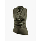 Layla | Damen ärmelloses Top mit Stehkragen