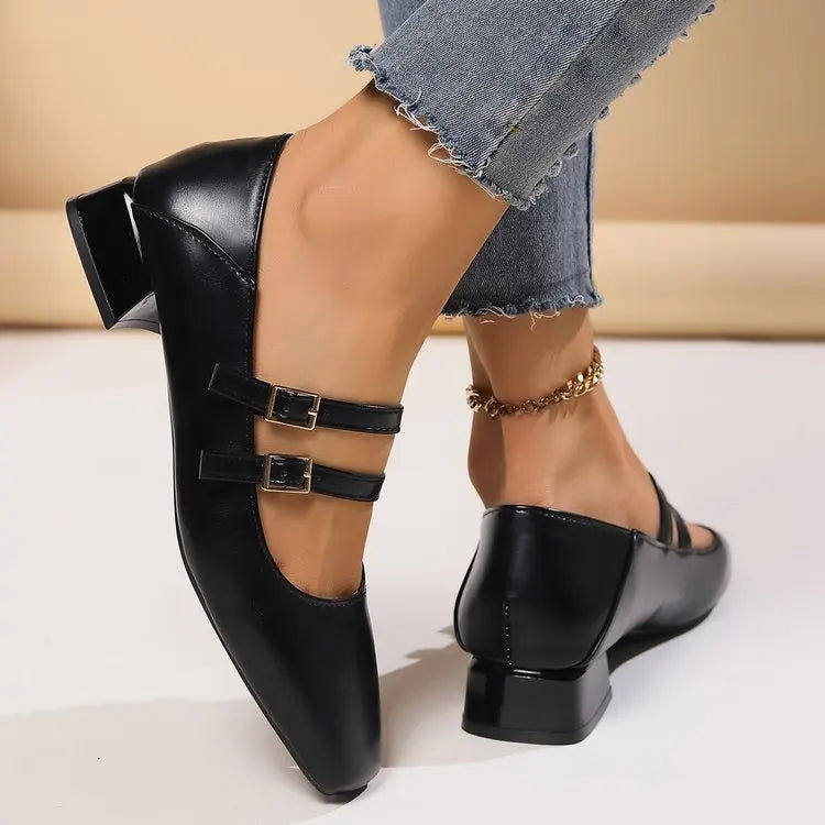 Elodie | Damen Ballerinas Mit Doppelriemen