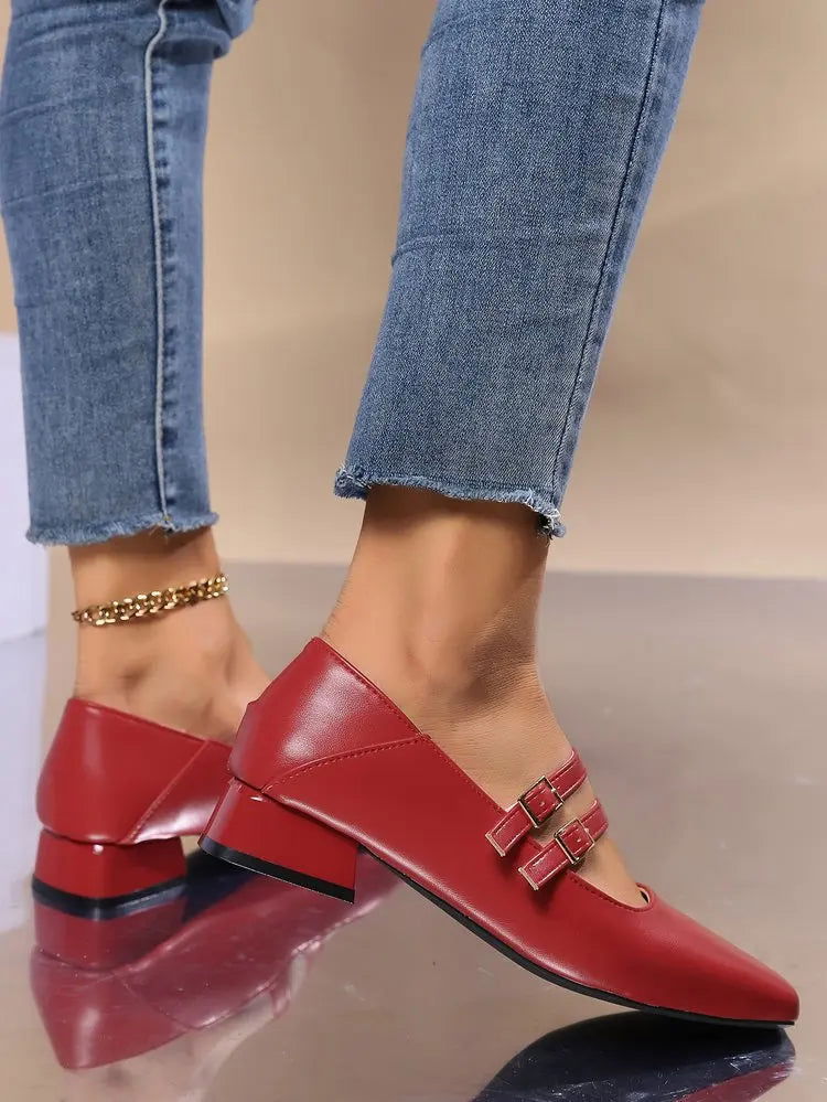 Elodie | Damen Ballerinas Mit Doppelriemen