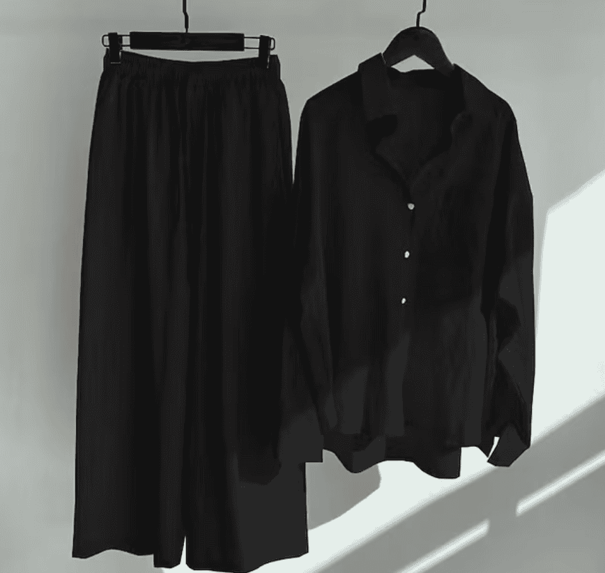 Clara | Damen Set Mit Hemd Und Hose Mit Elastischem Bund