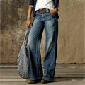 Skyla | Damen Niedrige Taile Jeans Mit Weitem Bein
