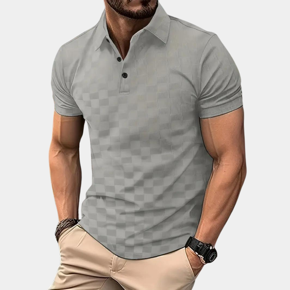 Lucas | Herren Kurzarm Poloshirt Mit Karomuster