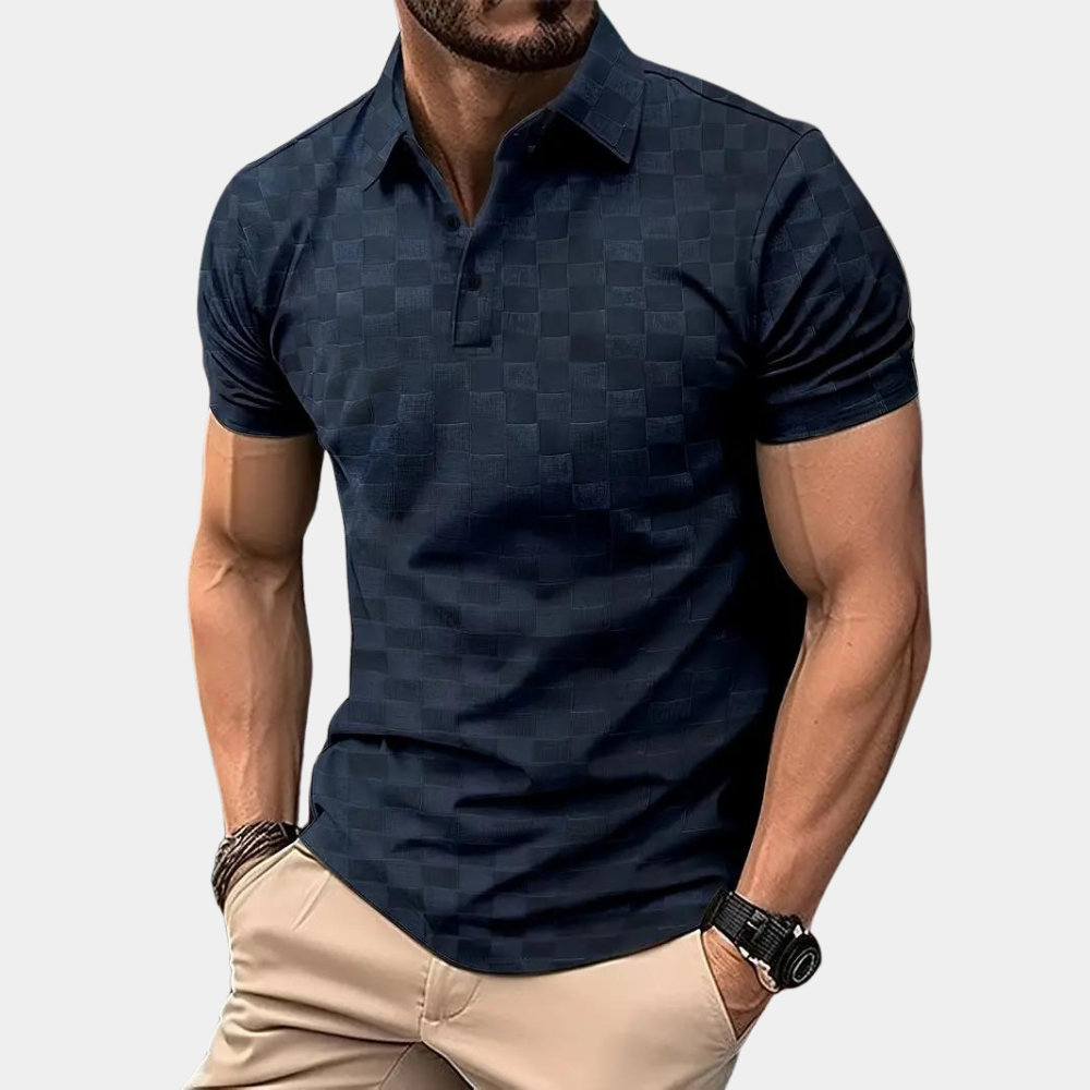 Lucas | Herren Kurzarm Poloshirt Mit Karomuster