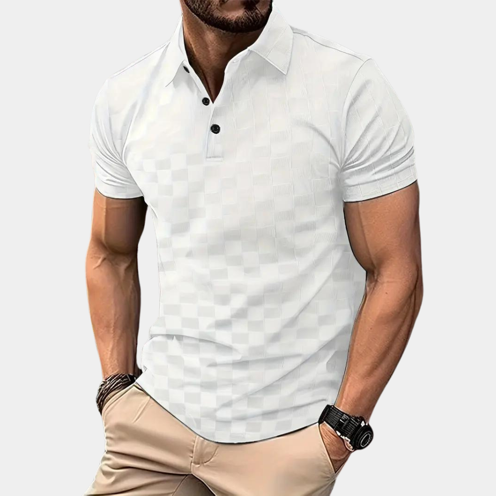 Lucas | Herren Kurzarm Poloshirt Mit Karomuster