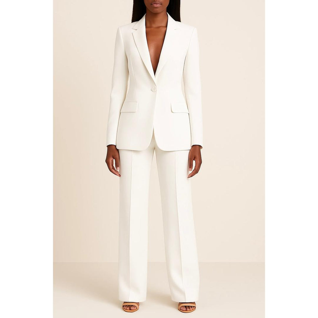 Grace | Damen Hosenanzug mit Ein-Knopf-Blazer und geradem Bein