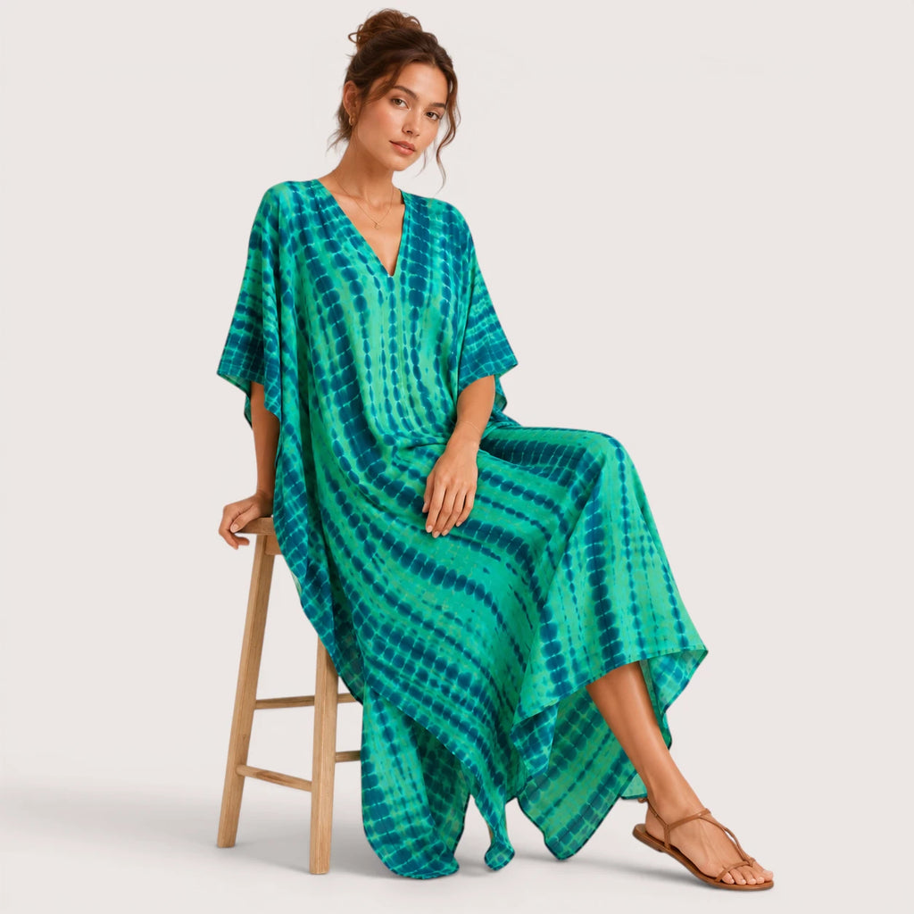 Lilliana | Damen Langes Kaftan Maxikleid Im Boho Stil