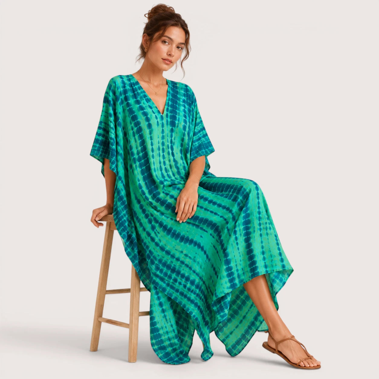 Lilliana | Damen Langes Kaftan Maxikleid Im Boho Stil