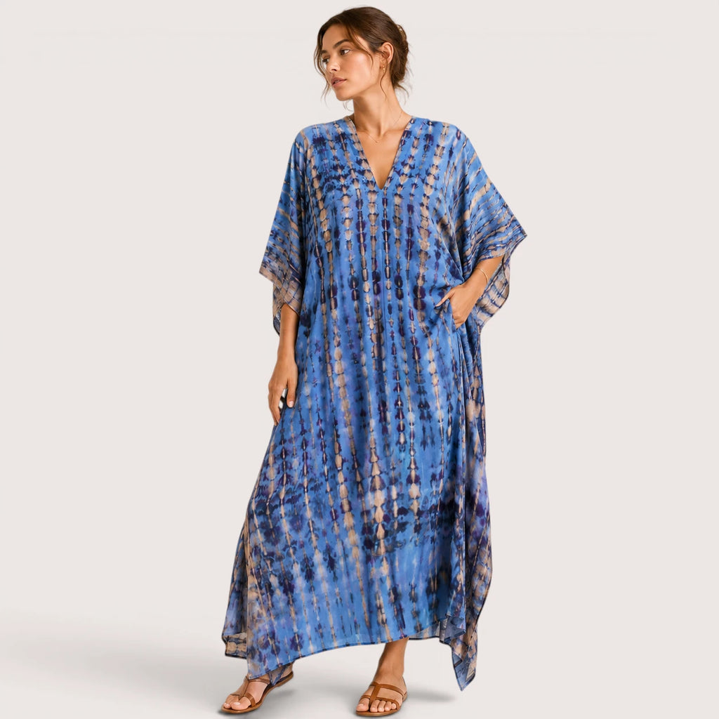 Lilliana | Damen Langes Kaftan Maxikleid Im Boho Stil