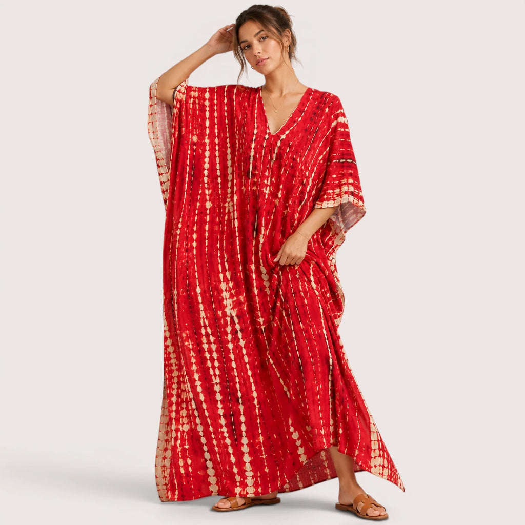 Lilliana | Damen Langes Kaftan Maxikleid Im Boho Stil