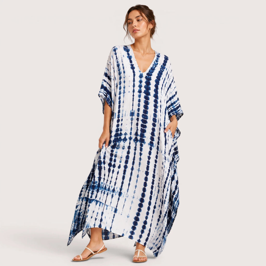 Lilliana | Damen Langes Kaftan Maxikleid Im Boho Stil