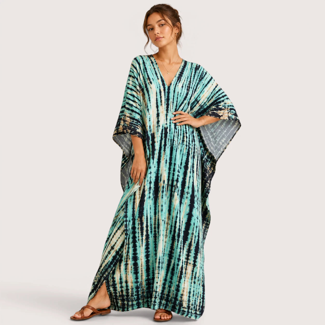 Lilliana | Damen Langes Kaftan Maxikleid Im Boho Stil