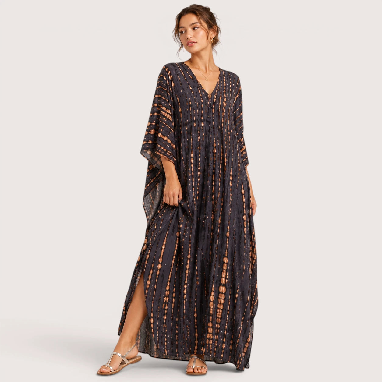 Lilliana | Damen Langes Kaftan Maxikleid Im Boho Stil