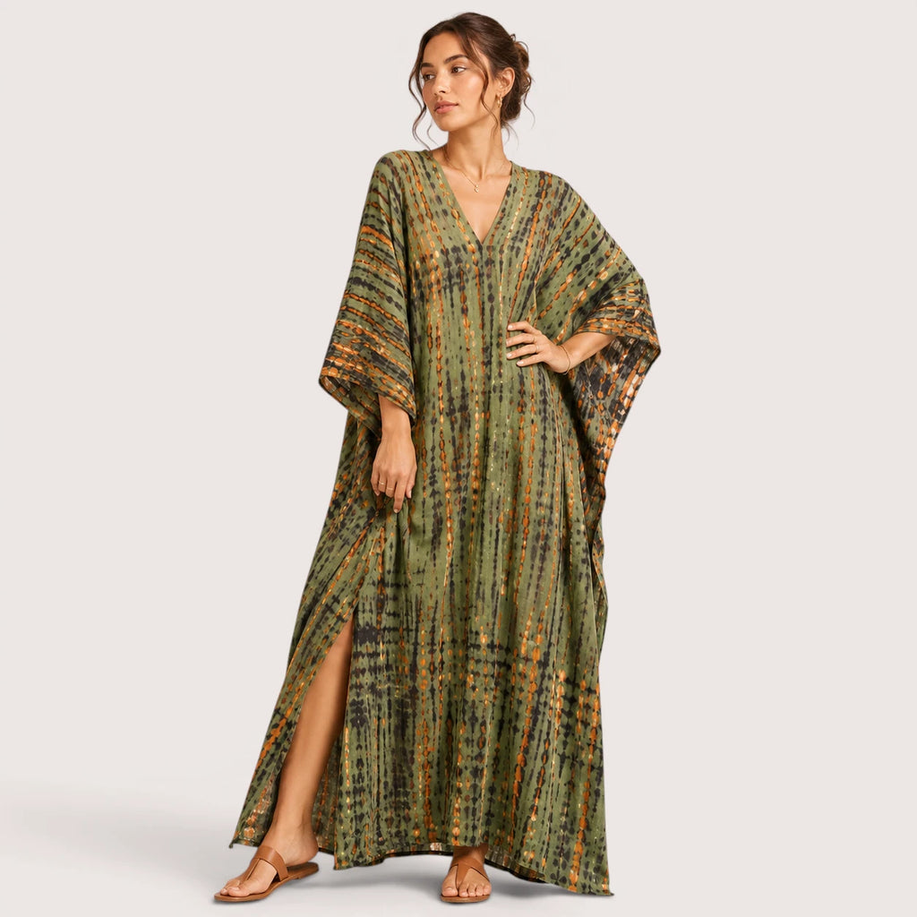Lilliana | Damen Langes Kaftan Maxikleid Im Boho Stil