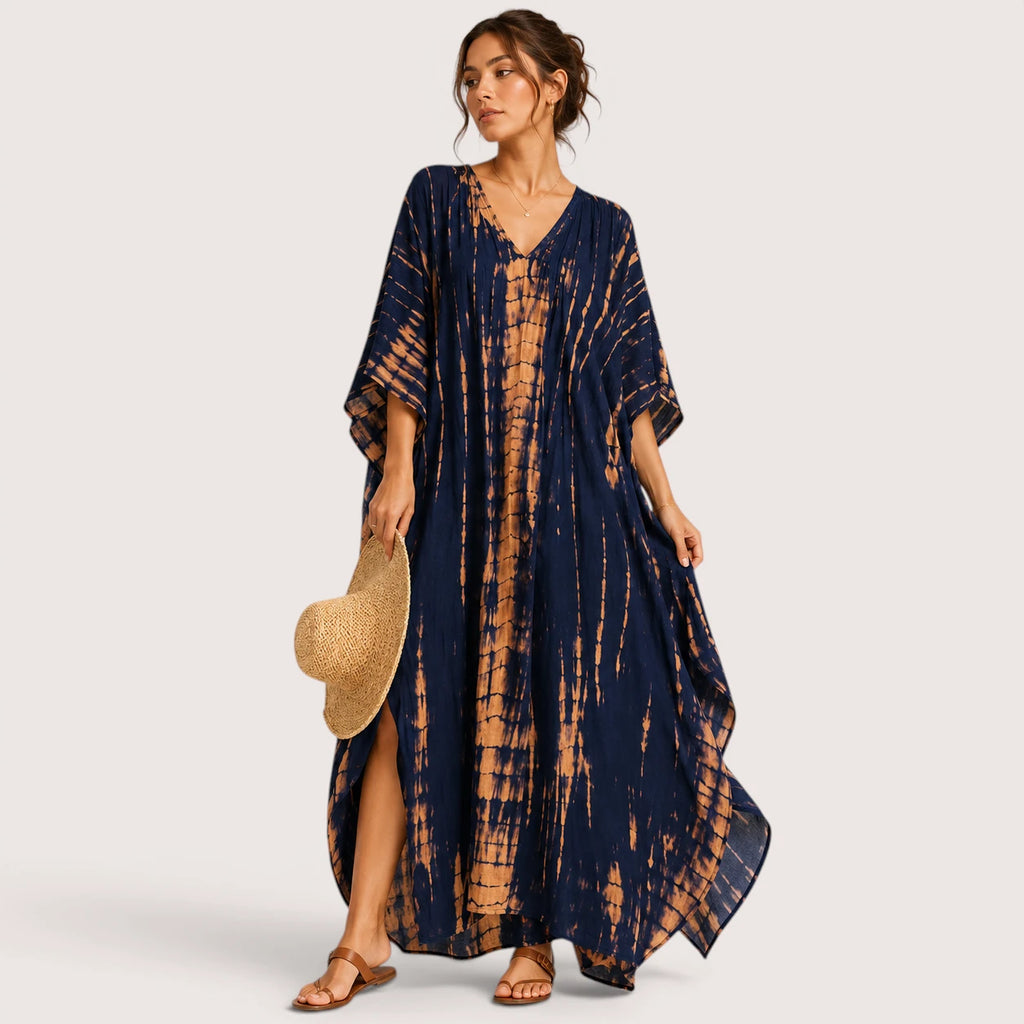 Lilliana | Damen Langes Kaftan Maxikleid Im Boho Stil