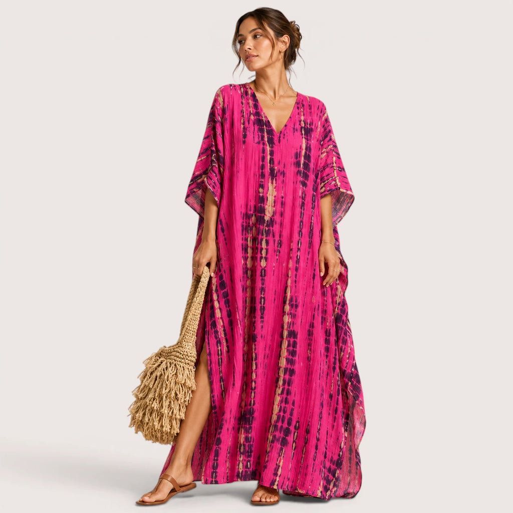 Lilliana | Damen Langes Kaftan Maxikleid Im Boho Stil