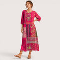 Kenzie | Damen Maxi Kleid Mit Ethnischem Boho Print