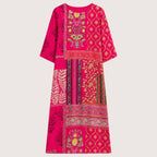 Kenzie | Damen Maxi Kleid Mit Ethnischem Boho Print