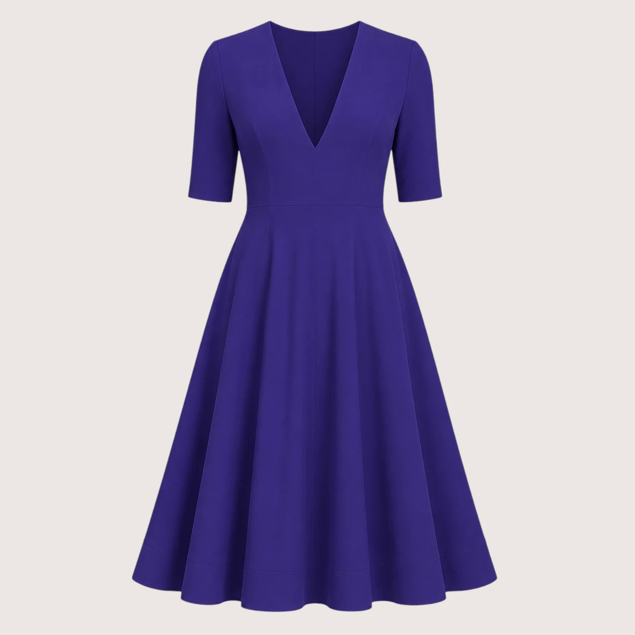 Ivanna | Damen V-Ausschnitt Midikleid Mit A-Linien Silhouette