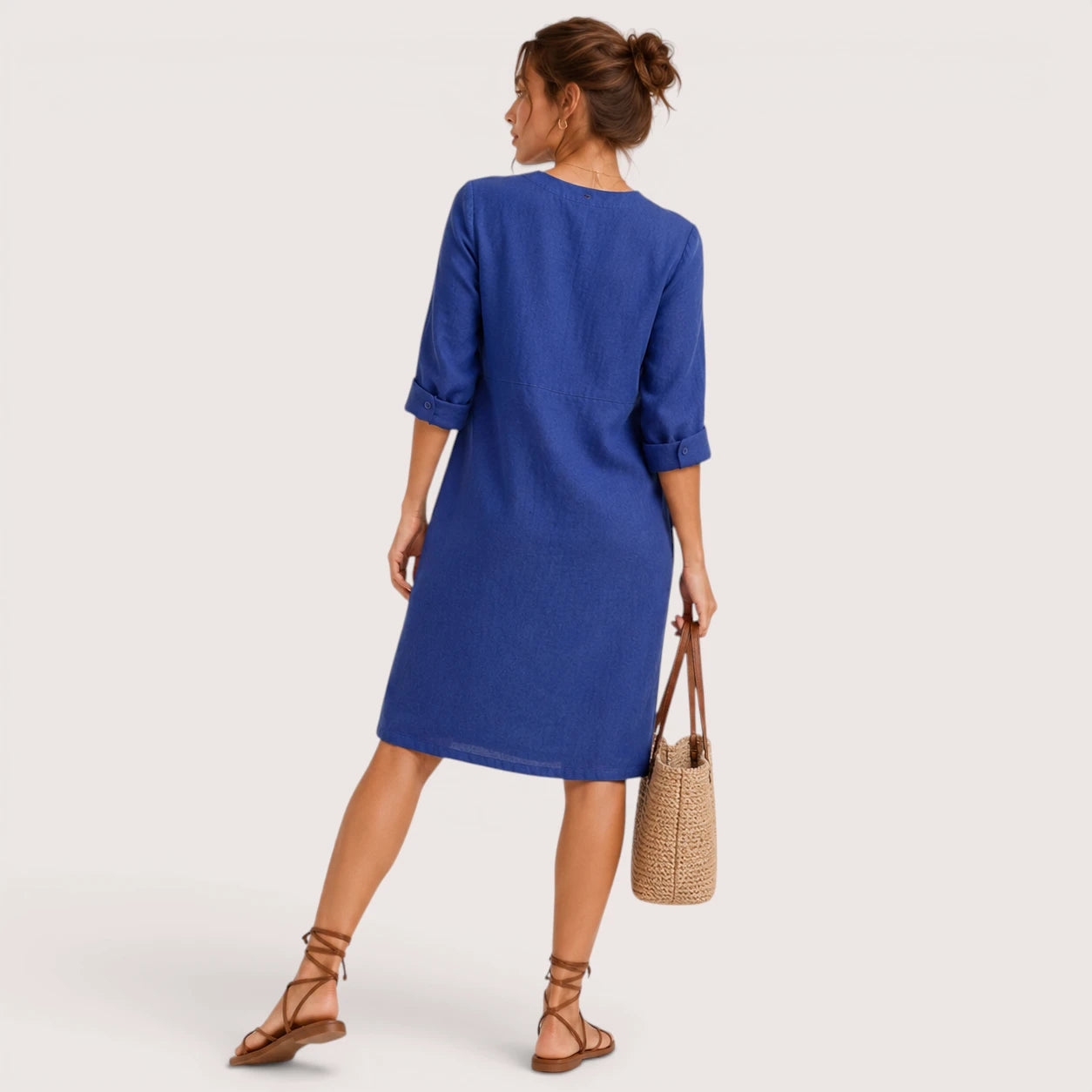 Brielle | Damen Hemdblusenkleid Mit Knopfleiste Und Seitentaschen
