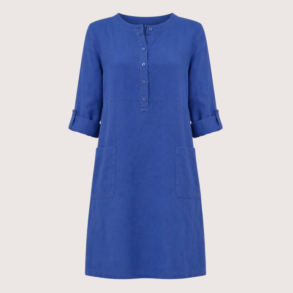 Brielle | Damen Hemdblusenkleid Mit Knopfleiste Und Seitentaschen
