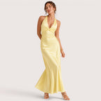 Miriam | Damen Ärmelloses A-Linien Maxi Abendkleid