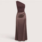 Estelle | Damen One-Shoulder Maxi Abendkleid