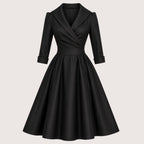 Vivica | Damen Abend Midikleid Mit Wickelkragen