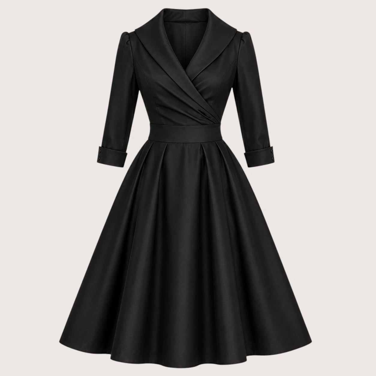 Vivica | Damen Abend Midikleid Mit Wickelkragen
