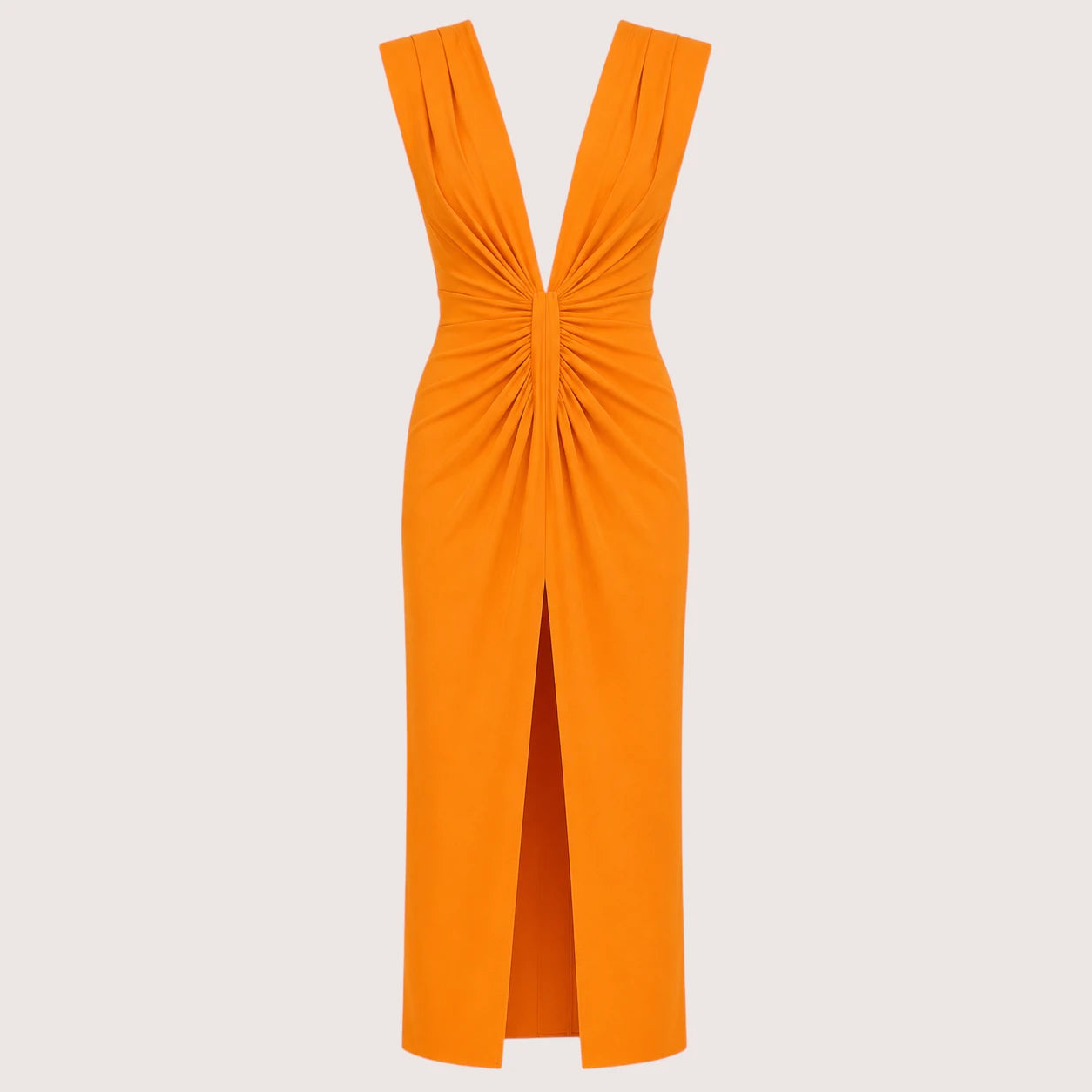 Gemma | Damen Ärmelloses Cocktail Midikleid Mit Frontschlitz