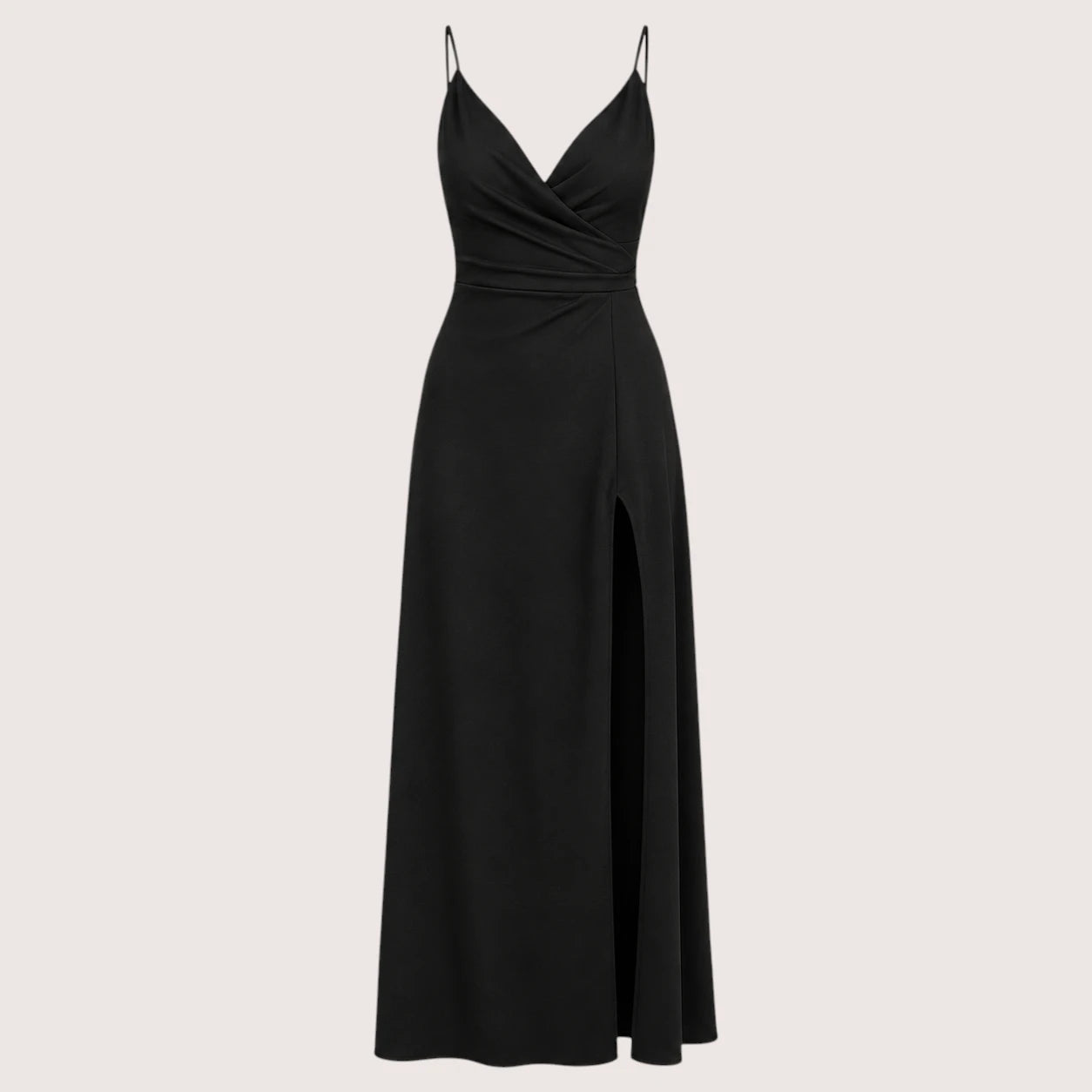 Elodie | Damen Ärmelloses V-Ausschnitt Maxikleid Mit Seitenschlitz