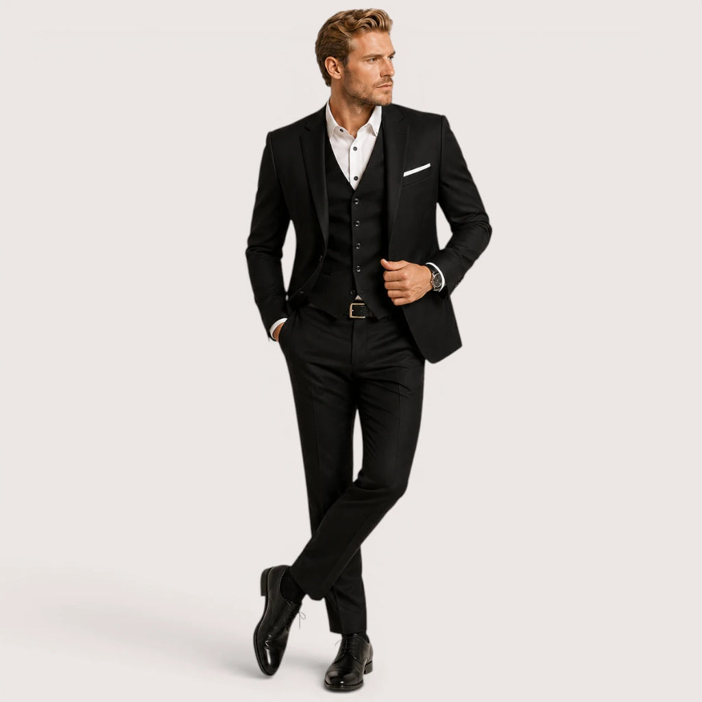 Victor | Herren Dreiteiliger Anzug Mit Sakko, Weste Und Hose