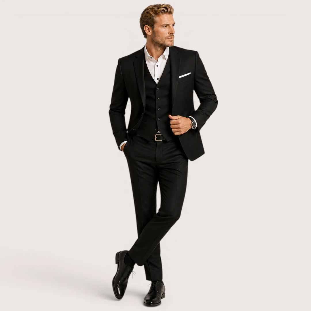 Victor | Herren Dreiteiliger Anzug Mit Sakko, Weste Und Hose