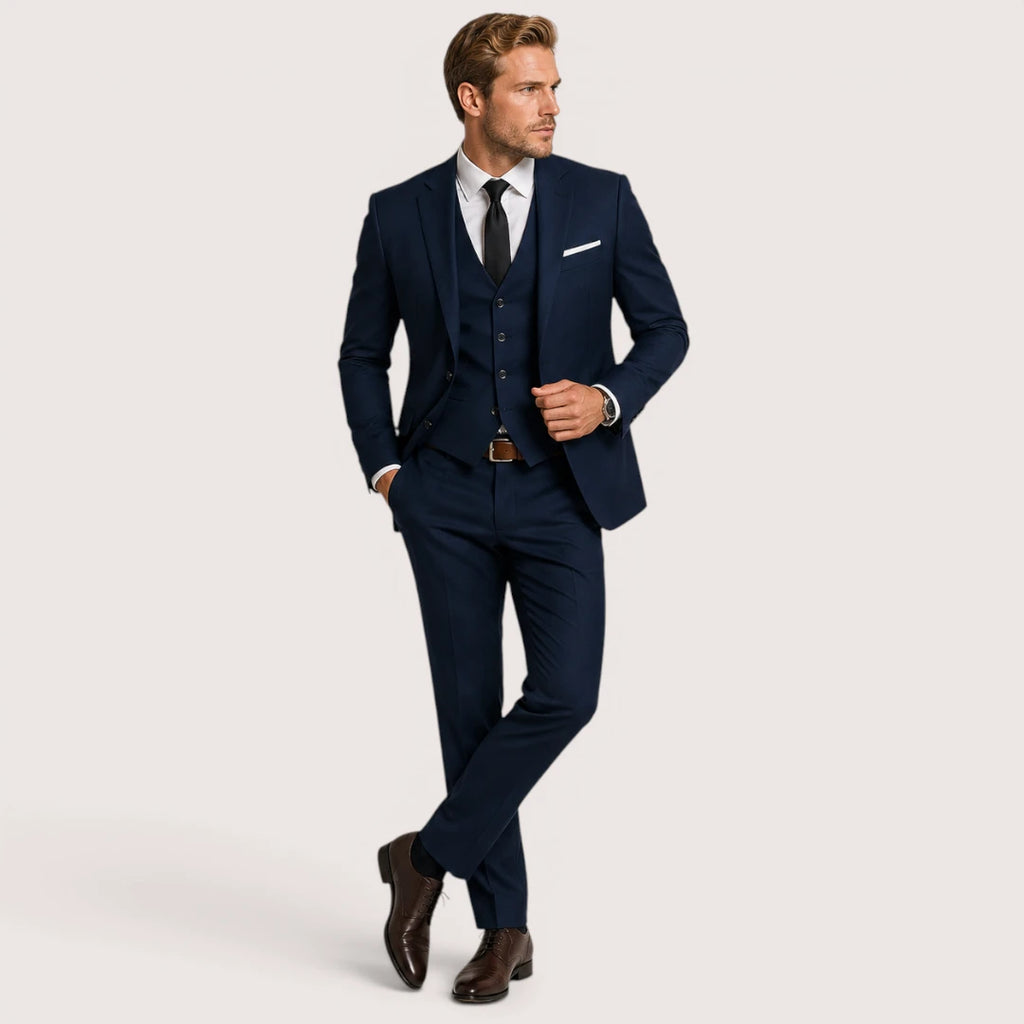 Victor | Herren Dreiteiliger Anzug Mit Sakko, Weste Und Hose