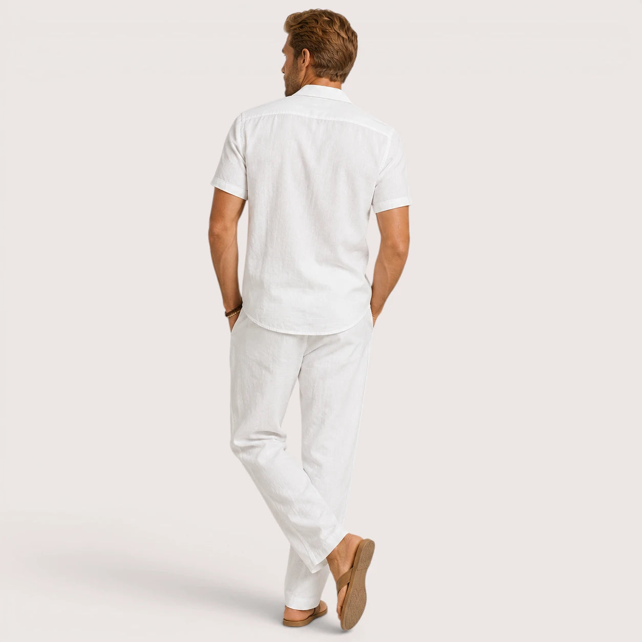 Orlando | Herren Leinen Strand Set Mit Hemd Und Hose