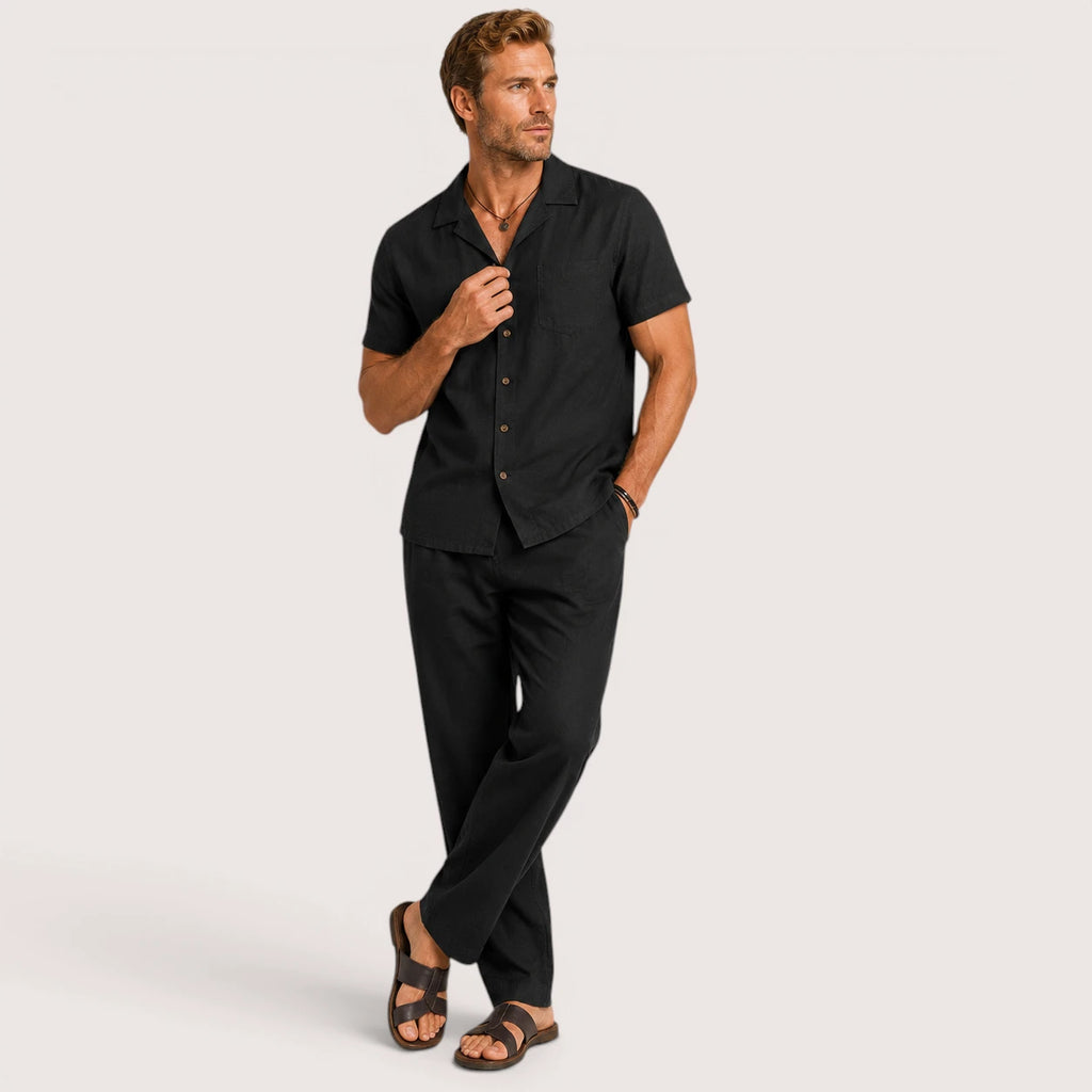 Orlando | Herren Leinen Strand Set Mit Hemd Und Hose
