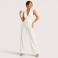 Elisa | Damen Wickel Jumpsuit Mit Weitem Bein