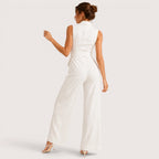 Elisa | Damen Wickel Jumpsuit Mit Weitem Bein