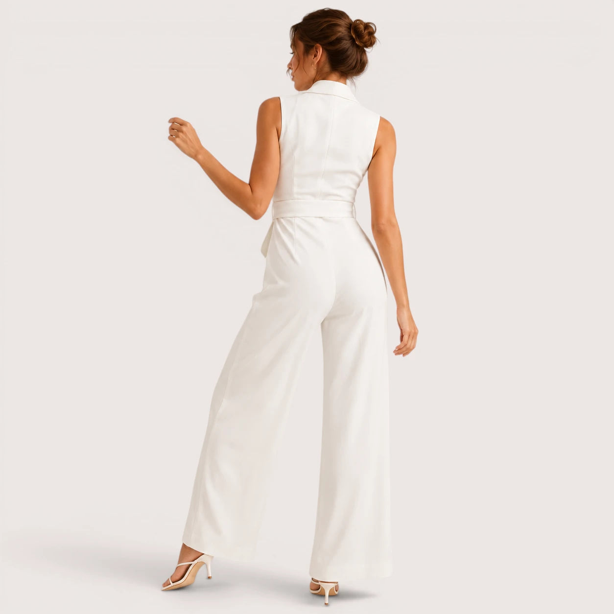 Elisa | Damen Wickel Jumpsuit Mit Weitem Bein