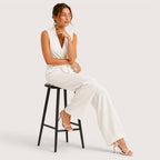 Elisa | Damen Wickel Jumpsuit Mit Weitem Bein
