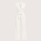 Elisa | Damen Wickel Jumpsuit Mit Weitem Bein